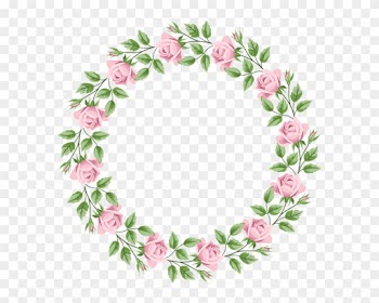 Imágenes De Flores Decorativas - Pink Rose Border Png