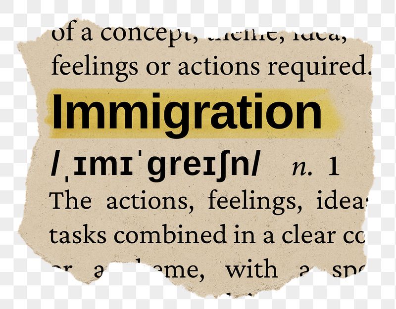 Immigration png word sticker, torn | Free PNG - rawpixel