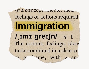 Immigration ripped dictionary, editable word | Free PSD - rawpixel