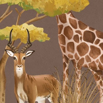 Impala wildlife background, brown design, | Free Photo Illustration - rawpixel