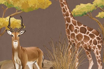 Impala wildlife background, brown design, | Free Photo Illustration - rawpixel