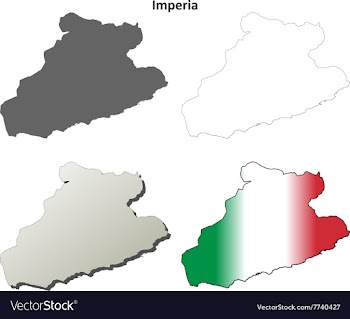 Imperia blank detailed outline map set vector image
