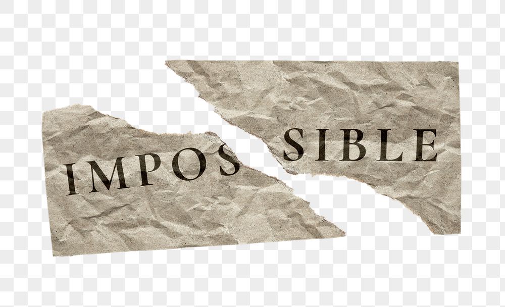 Impossible png ripped paper typography | Free PNG - rawpixel