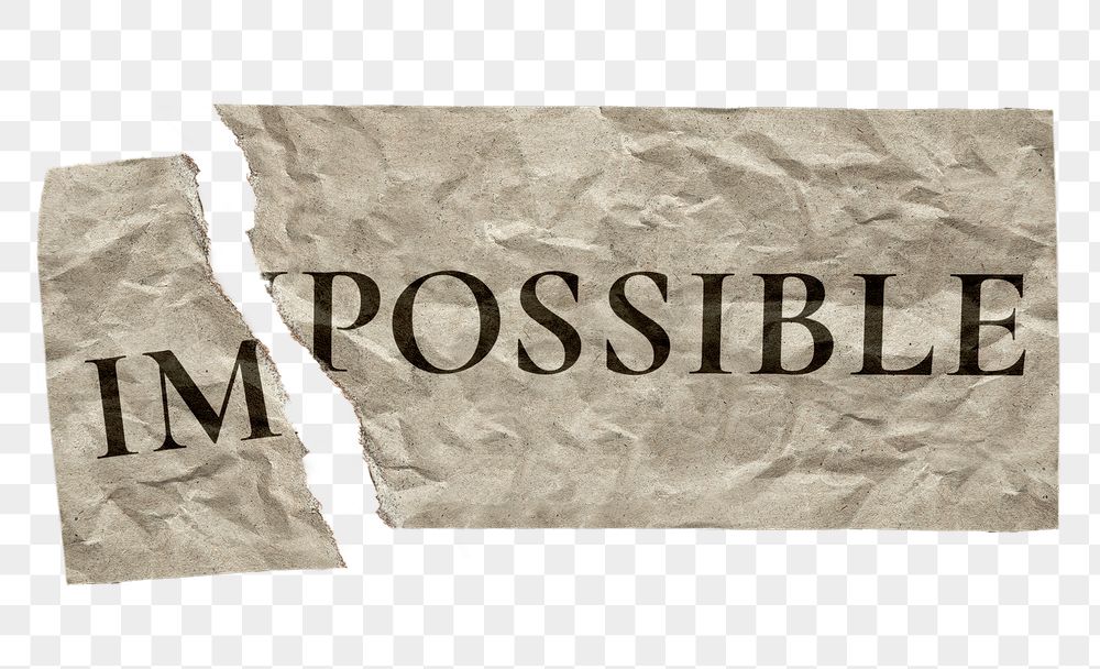 Impossible png ripped paper typography | Free PNG - rawpixel
