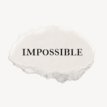 Impossible word, typography on ripped | Free PSD - rawpixel