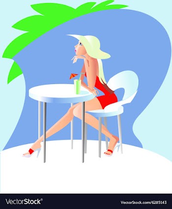 In cafe vector image