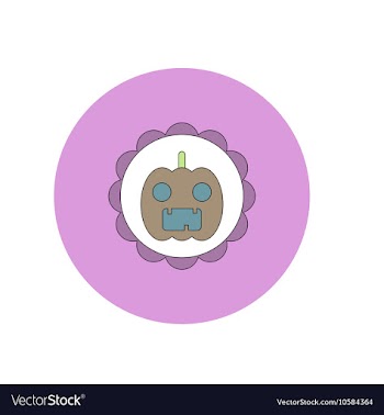 In flat design Halloween icon vector image