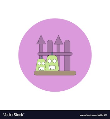 In flat design Halloween icon vector image