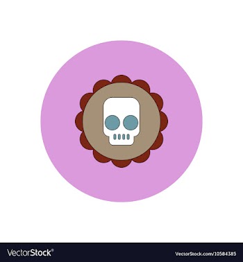 In flat design Halloween icon vector image