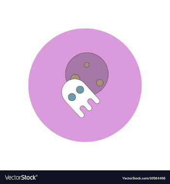 In flat design Halloween icon vector image