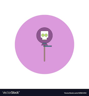 In flat design Halloween icon vector image