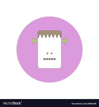 In flat design Halloween icon vector image
