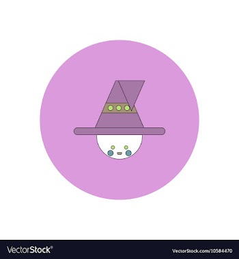 In flat design Halloween icon vector image