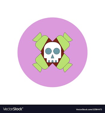 In flat design Halloween icon vector image