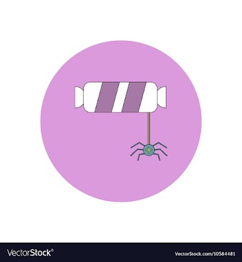 In flat design Halloween icon vector image