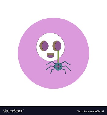 In flat design Halloween icon vector image