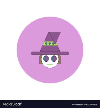 In flat design Halloween icon vector image