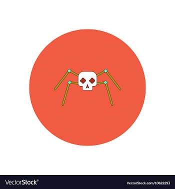 In flat design Halloween icon vector image