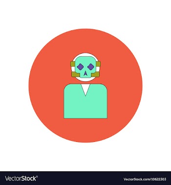 In flat design Halloween icon vector image