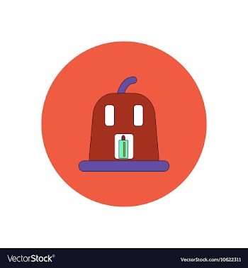In flat design Halloween icon vector image