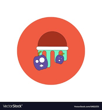 In flat design Halloween icon vector image
