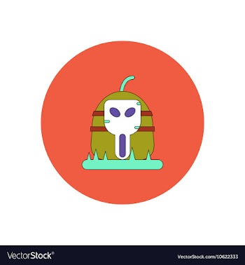 In flat design Halloween icon vector image