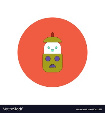 In flat design Halloween icon vector image