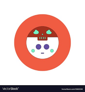 In flat design Halloween icon vector image