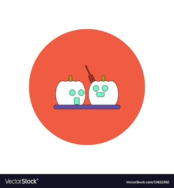 In flat design Halloween icon vector image