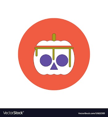 In flat design Halloween icon vector image