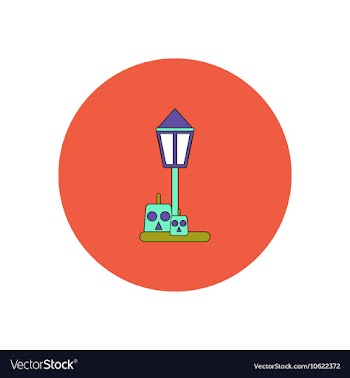 In flat design Halloween icon vector image