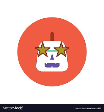 In flat design Halloween icon vector image