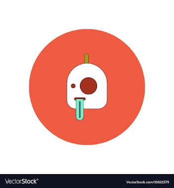 In flat design Halloween icon vector image