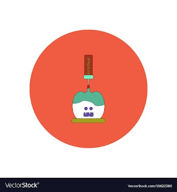 In flat design Halloween icon vector image