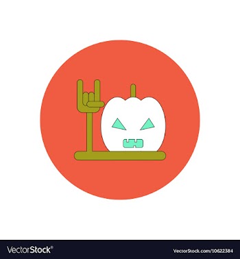 In flat design Halloween icon vector image
