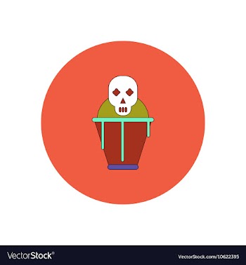 In flat design Halloween icon vector image