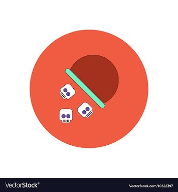 In flat design Halloween icon vector image