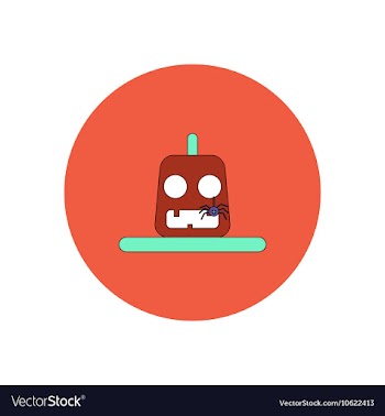 In flat design Halloween icon vector image