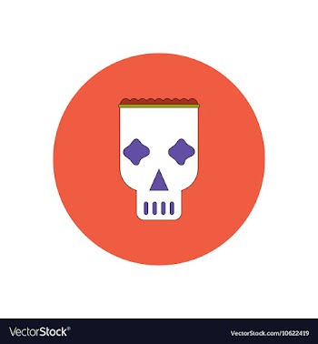 In flat design Halloween icon vector image