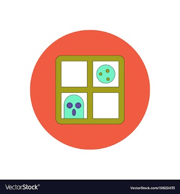 In flat design Halloween icon vector image