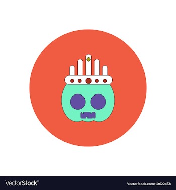 In flat design Halloween icon vector image