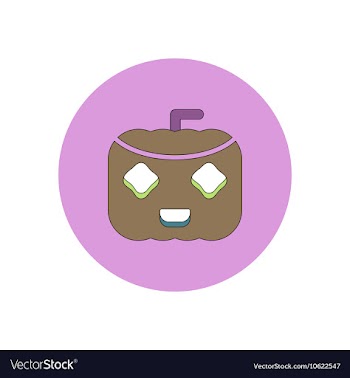 In flat design Halloween icon vector image
