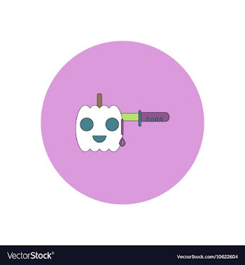 In flat design Halloween icon vector image