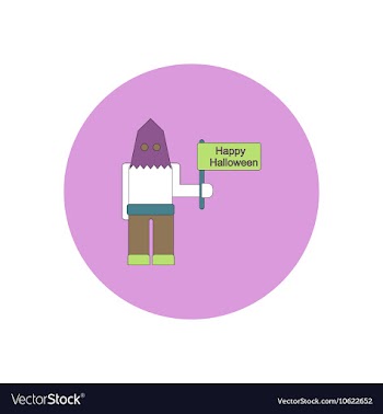 In flat design Halloween icon vector image