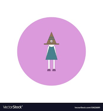 In flat design Halloween icon vector image