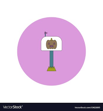 In flat design Halloween icon vector image