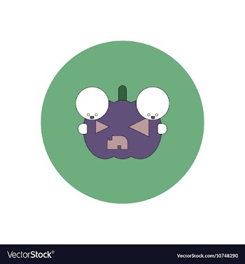In flat design Halloween icon vector image