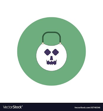 In flat design Halloween icon vector image