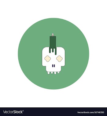 In flat design Halloween icon vector image
