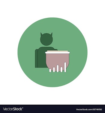 In flat design Halloween icon vector image